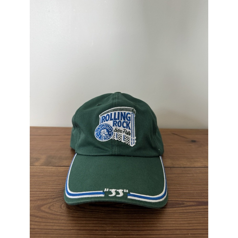 Rolling Rock Beer 33 Logo Green Baseball Hat Extra Pale Premium Cap Adjustable